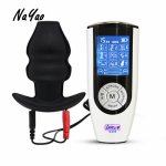 Electric Shock Anal Plug Electro Shock Hallow Butt Plug High Performance Host Medical Themed Sex Toy Massager Adult Game DJXP016