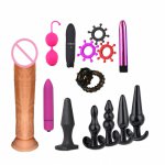 Vibrators Dildo Lock Rings Vaginal Balls Anal Plug Sex Finger Massage Massagers Adult Toys Female Masturbator Sex Shop W0323