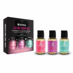 Dona, Zestaw olejków do masażu z feromonami - Dona Scented Massage Gift Set (3 x 30 ml) 