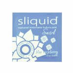 Sliquid, Smakowy środek nawilżający - Sliquid Naturals Swirl Lubricant 5 ml Niebieska Malina SASZETKA