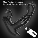 New Wireless Remote Anal Vibrator For Men Butt Plug Automatic Telescopic Vibrating Male Prostate Massager Anal Plug Anal Sex Toy