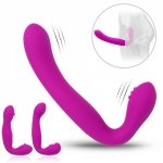 Erotic Lesbian Strapless Strapon Dildo Double Vibrators Rechargeable Pegging Dick Double Ended Dildo Sex Shop Sex Toys for WOMAN