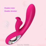 Clitoris Vibrator,G Spot Vibrator Magic Wand Sex Dolls For Women Dildo Vibrating Tongue Sex Toy,Dual Motor,9 Speed, USB Charging