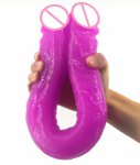 Free shipping PVC Double Skin Simulation Penis Adult Sex Sex G-Spot Masturbating Super Long Anal Plug Penis Men and Sex