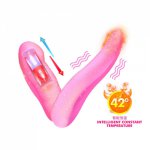 Female Vibration Masturbation Silicone Double Jump Egg Pulse G Spot Stimulation Vibrator Massager Sex Toys