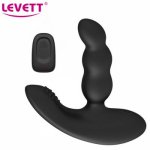 Levett, LEVETT Prostate Massager Vibrator Ass Sex Toys For Men Silicone Anal Plug Gay Male Beads Vibrating Butt Plug Adult Masturbator