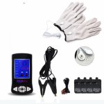 Sexual Toys Electro Shock Silver Fiber Electrode Gloves Nipple Clamps Massage Pad Masturbation Sex Toys For Couples