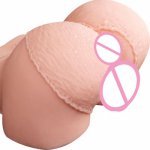 Realistic Silicone Big Ass Sex 3D  Soft Doll Double Channels Tight Pussy For Man Masturbators Male Glans Stimulate Massager