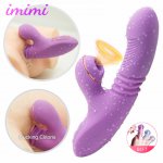 Double Silicone Vagina Vibrator Soft Anal Dildo Magic Wand Stimulator Clitoris Vibrator Nipple Sucker Sex Product for Adults