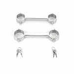 New Dia 47*57mm  64*51mm stainless steel metal bdsm bondage handcuffs slave restraint SM erotic couples adult game Sex toys