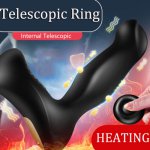 2020 Wireless Remote Control Heating Telescopic vibrator Butt Plug Big Anal Plug Sex Toys For Men Prostate Massager Anus G Spot