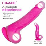 SHANDE Big Dildo Suction Cup Realistic Penis Soft Long Dildos for Women Silicone Huge Dick Female Adult Sex Toys Built-in Keel