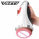 Rechargeable Hands Free Male Masturbation With Strong Suction Cup Artificial Vagina Real Pussy Sex Toys for Men male masturbator