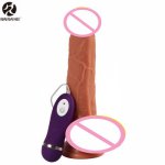 NAINAIKEI 19.5CM Realistic Vibrator Dildo with Suction Cup Artificial Big Penis for Women Adult Toys Female Masturbator Massager