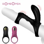 Vibrating Penis Ring Delay Ejaculation Ring Vibrator For Men Wireless Remote Cock Penis Rabbit Clitoral Stimulator Adult Sex Toy