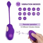 12 speed vibrating silicone kegel vaginal balls bullet vibrator egg wireless remote control clit stimulator g spot adult sex toy