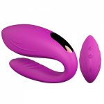 Double-head Vibrator 12Speed U Shape Vagina Clitoris Stimulator For Women Masturbation Wireless Remote Control Vibrator Sex Toys