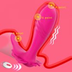 Wireless Remote control Wearable Butterfly Dildo Vibrator for Women G Spot Clitoris Stimulator Wearable Adult Couple Sex toys