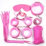 Adult Game 7pcs/Set Handcuffs Sexy Toys Whip Collar Erotic Toys Leather Fetish bdsm bondage Sex Toys for Couples