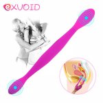 EXVOID Double Ended Penis Lesbian Toys Masturbator  Prostate G-spot Massager Dildo Vibrator for Women Men Sex Toys for Couples