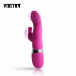 Vibefun 2 Motors Rechargeable Rabbit Vibrator, G Spot Clitoris Stimulator, Multispeed Dildo Vibrators for Women Sex Product Toys