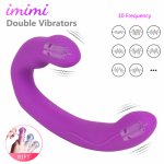 Wireless Remote Control Vagina Vibrator Sex Toys Strapless Anal Massage Adult Double-heads Vibrator for Lesbian Masturbator