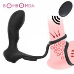 2 types Anal Vibrator Male Prostate Massage Anal Plug Prostate Stimulator Butt Plug Delay Ejaculation Ring Sex Toy for Men Gays