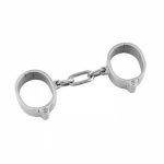 Adult Bdsm Stainless Steel Metal Handcuffs Bondage Restraints Wrist Hand Ankle Cuffs Gay Lock Fetish Slave Toys For Women Men