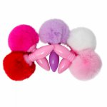 Multicolor Rabbit Tail Anal Plug Tail Butt Silicone Hairy Rabbit Tail Adult Products Cute Anal Sex Erotic Toys for Women