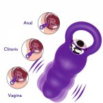 Anal sex toys vibrator butt plug silicone for Women Sex Anal Bead Plug Vibrator Silicone Butt Plug Erotic Anal Toys For Gay H5