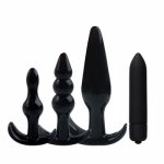Soft Silicone Anal Butt Plug Prostate Massager Adult Gay Products Anal Plug Vibrator 10 Speed Bullet Sex Toys For Men Women