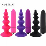 Long Anal Sex Toys Butt Plug Vibrator Sex Products Silicone Prostate Massager Erotic Toys Tower shape Butt Plugs For Men Women