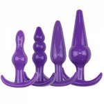 4 Style Anal Plug Jelly Toys Real Skin Feeling Adult Sex Toys Sex Products Butt Plug Juguetes For Men & Women