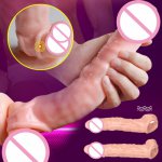 Male Reusable Soft Silicone No Vibration Penis Sleeve Enlargement Condoms Dildo Extender Cock Delay Ring Adult Sex Toys For Men