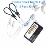 Electric Shock Nipple Clamps Breast Massager BDSM Bondage Stimulate Clitoris Clips Electro Penis Stimulation Sex Games