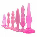 6 Pcs Set Anal Plug Soft Silica Gel Butt Plug Insert Toys Anal Sex Toys Sex Toys For Couple Gays