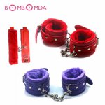Sexy Adjustable PU Leather Handcuffs Ankle Restrictions Plush Cuff Toys Sexual Bondage Restrictions Sex BDSW Bondage Adults Game