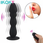 Remote Control Anal Plug Bead Dildo Vibrator Suction Cup Butt Plug Male prostate Massager Vibrator Waterproof Sex Toys