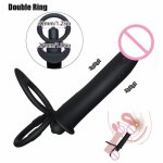 Double Penetration Vibrator Sex Toys Strapon Dildo Vibrator Strap on Analplug for Man Adult Sex Toys for Beginner