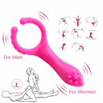 Silicone Vibration Clip Vibrator Adult Game For Men Climax Delay Sex Ring Massage Vaginal Dilator For Women G point stimulate