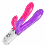 Women G-Spot Dildo Rabbit Vibrator Dual Vibration Silicone Waterproof Female Vagina Clitoris Anal Massager Sex Toys