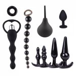 9Pcs Erotic Accessories of Silicone Anal Beads Vibrator Butt Plug for Men Women Bdsm Bondage Slave Adults Games Sex Toys