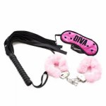 Sex Toys for woman 3Pcs/suit pink eye mask whip handcuffs sex adult couple games Products machine sex shop