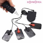 Output Host Electric Sex Toys For Women Men Couple Masturbator Electro Shock Therapy Vibrator Wireless Remote Control Dual Hole