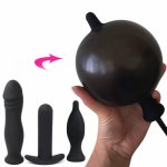 Inflated Super Big Anal Plug Sex Prostate Massage Anus Extender Dilatador Inflatable Butt Plug Anal Dildo Sex Toys for Women Men