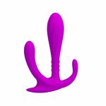 3 Head Wearable Vagina Anal Plug G-spot Clitoris Stimulator Butt Anus Expansion Stimulator Women Masturbator Dildo Adult Sex Toy