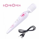 2017 Hot White/Black Female USB Interface G-spot Massage Emulation Penis Vibrator Rechargeable AV Massager Vibrator Sex Toys
