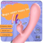 Female Rabbit Dildo Vibrator 10 Frequencies G Spot Vaginal Shocker USB Rechargeable Orgasm Toys For Women Masturbate Sex Shops