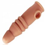 Reusable BOLD dildo cover Extender ribbed Impotence contraceptive extend Delay ejaculation Gspot penis sleeve Sex toys for Men