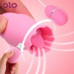 OLO 10 Speed Masturbator Sex Toys for Woman Tongue Vibrator Nipple Sucker Breast Enlarge Massager Clitoris Licking Stimulator